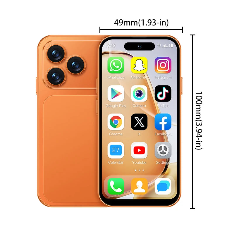 ONEMYTH A18 Pro Mini Smartphone — 4G, Android 12, Dual SIM, 4.0"