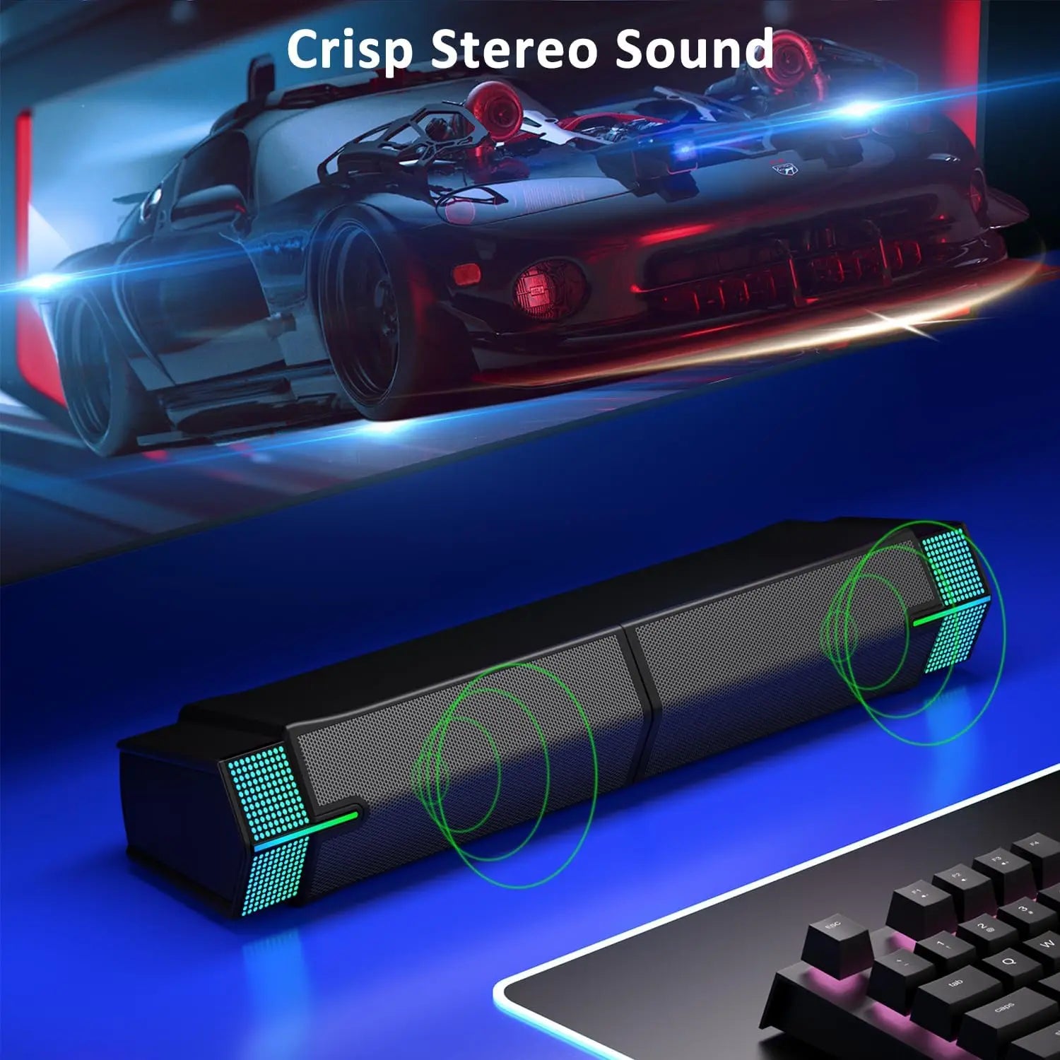 Jeecoo M20 Bluetooth PC Speakers — USB-Powered, Wired, Desktop Monitor