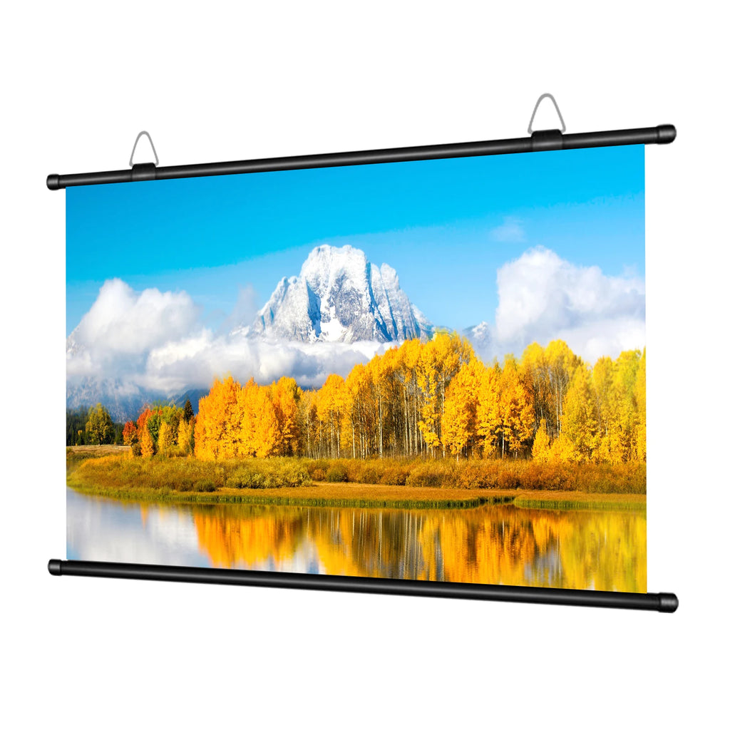 XIAOHUI HD Projector Screen — 16:9, 60–133", Wall-Mounted, No-Hole