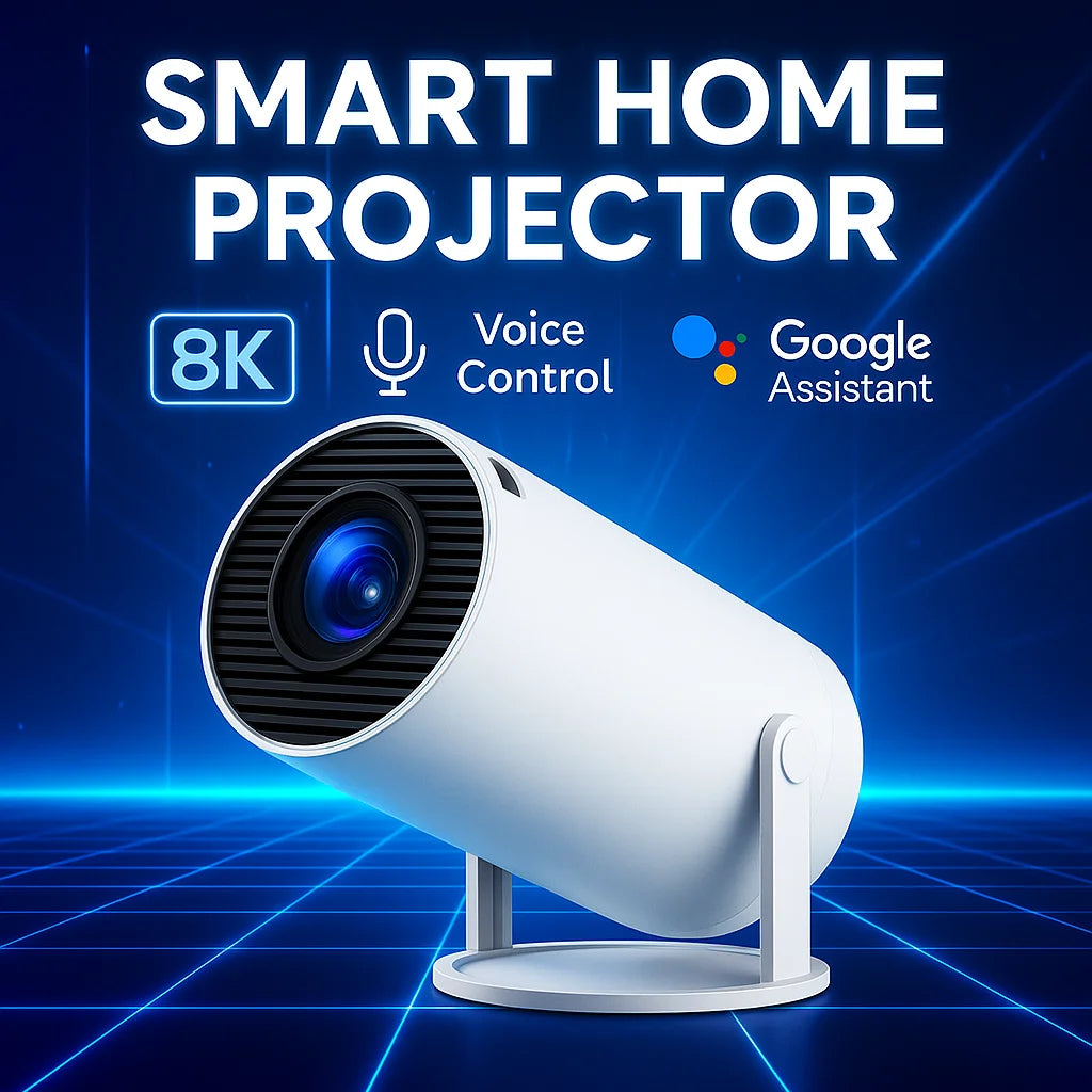 Portable Mini Projector — 1080P HD, WiFi & Bluetooth, 4K Support