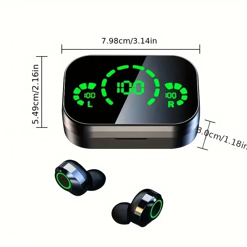 GREATWALL TWS Wireless Earbuds — Touch Control, Noise Reduction, With Mic